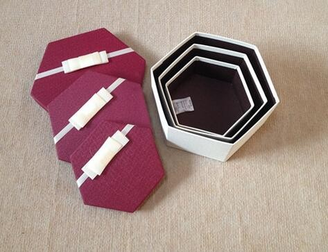 Hexagonal Paper Gift Box/Custom Logo Printing Handmade Boxes Free Design