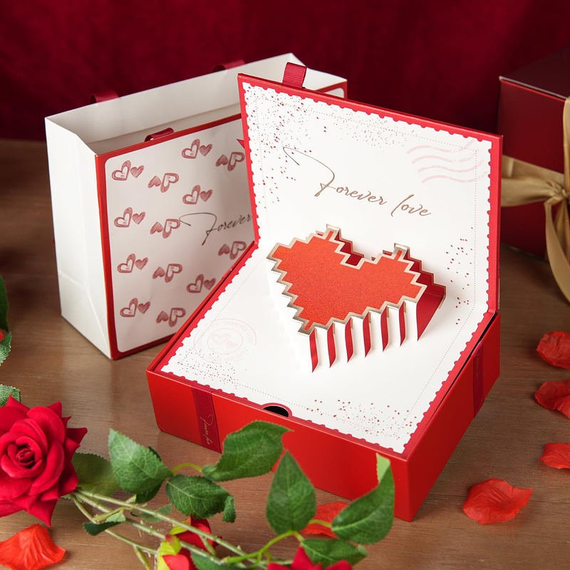 Wholesale Preserved Rose Flower Gifts Box Jewelry Ring Necklace 9 Immortal Forever Eternal Roses Box Valentine's Day Gift