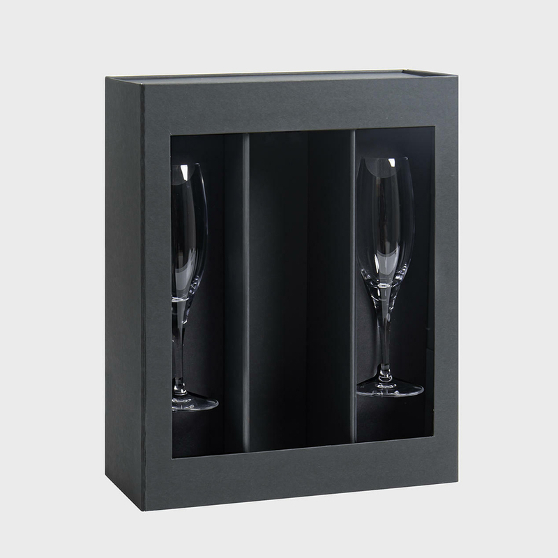 Magnetic Folding Black Wine Bottle Packaging Gift Boxes Wholesale Custom Design Wine Packaging Box with Window