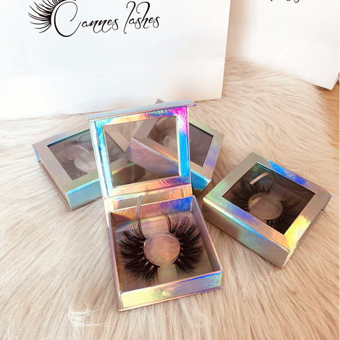 Customized Mink 3d Paper Eyelashes Gift Paper Packaging Empty Cosmetic Lash Vendor Box Custom Eyelash Box with Logo