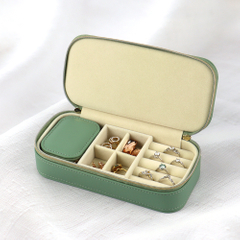 Lady Pu Leather Jewelry Box Storage Box Ring Display Case Portable Jewelry Organizer For Necklaces Joyeros Organizador De Joyas