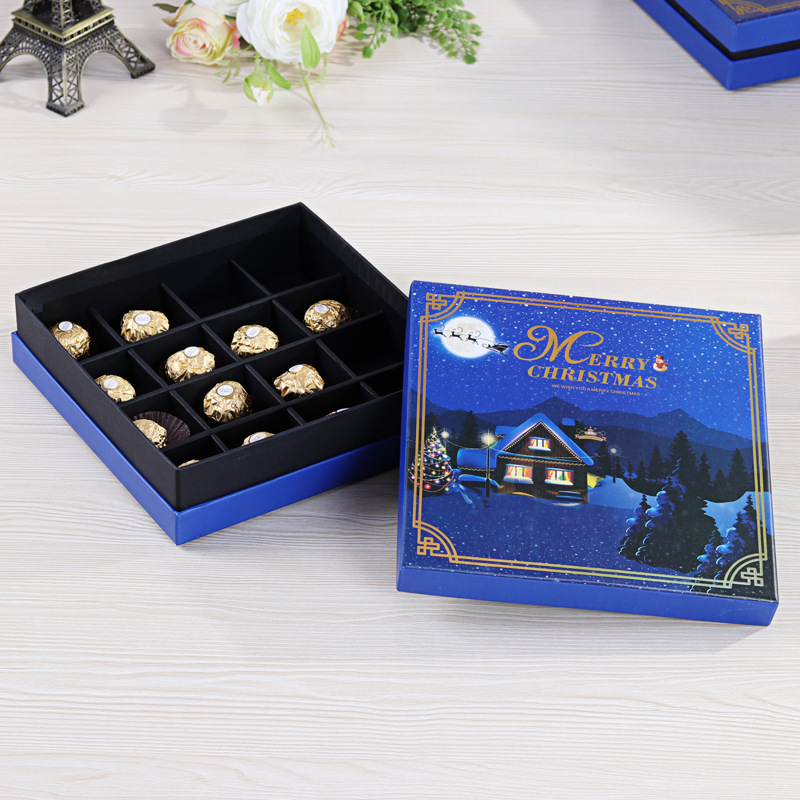 Wholesale Manufacturer Food Grade Kraft Card Paper Packing Chocolate Gift Box with Dividers Box For 36 Piece Chocolate