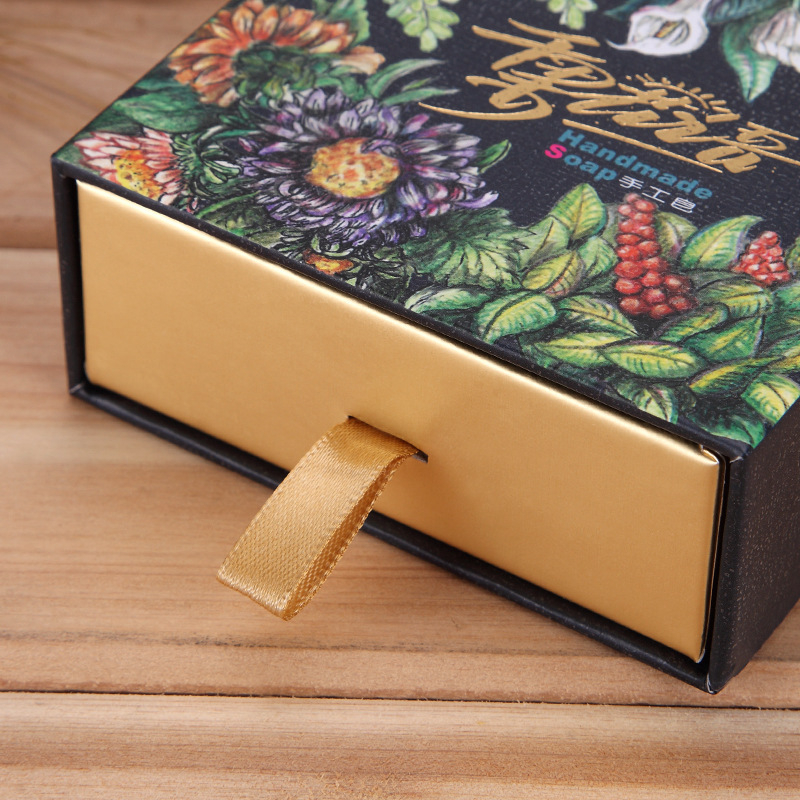 Custom Logo Printing Luxury Handmade Drawer Style Soap Packaging Gift Boxes for Scented Soap Essential Oil Eye Cream
