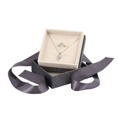 Custom Logo Display Ring Earring Necklace Jewelry Organizer Case Gift Storage Box Handmade Ribbon Jewelry Packaging Box Set