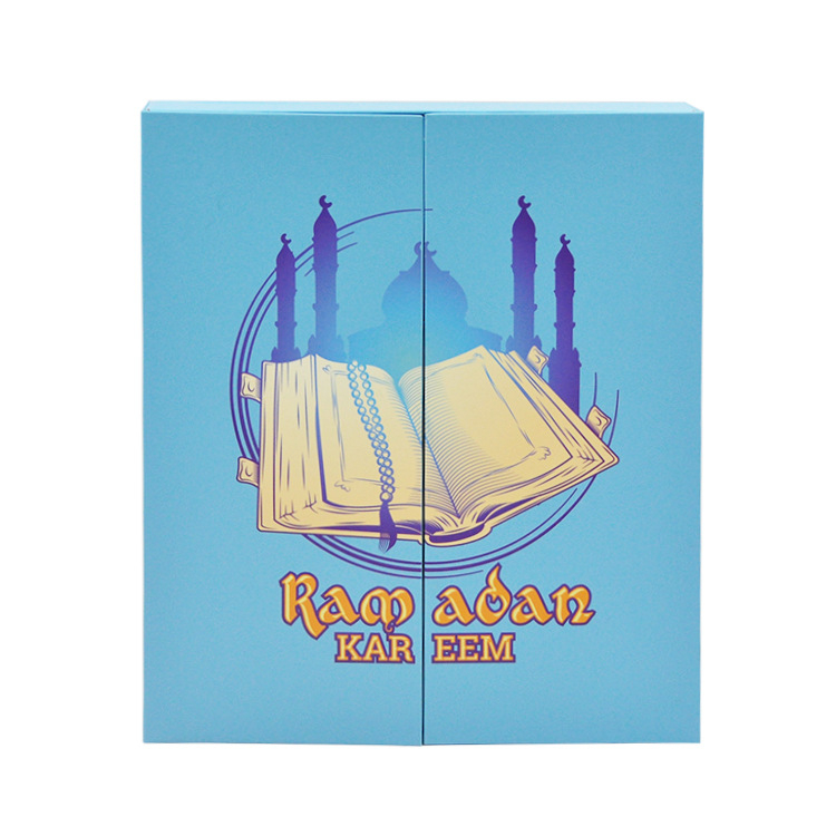 Custom Design Luxury Rigid Cardboard Ramadan Make Up Cosmetic Paper Box Christmas Advent Calendar Gift Box