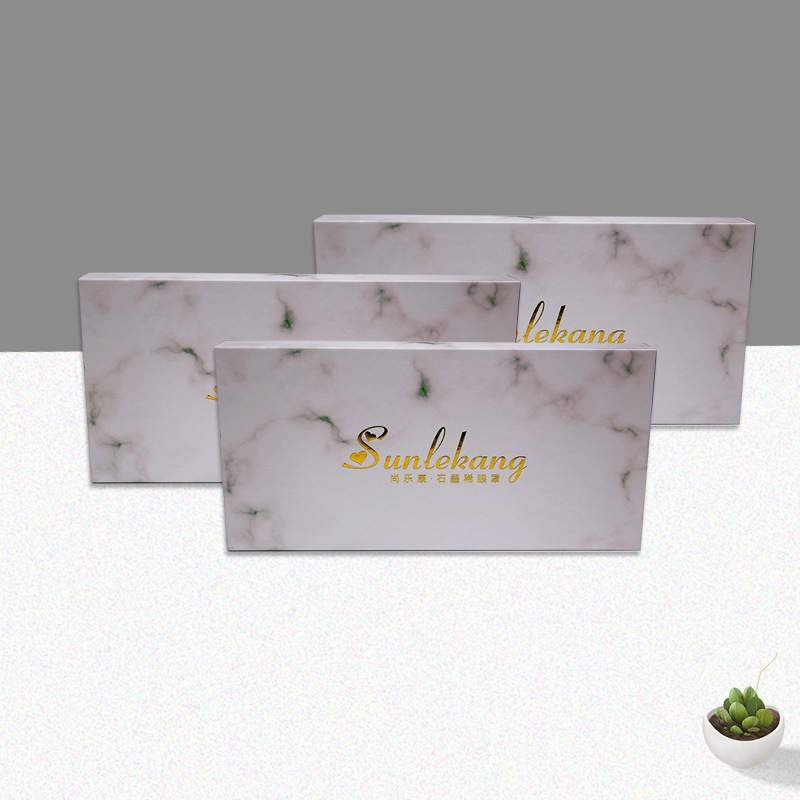 Custom New Arrival Paper Marble Eye Mask Packaging Box Valentine's Day Birthday Sunglasses Gift Packaging Paper Box