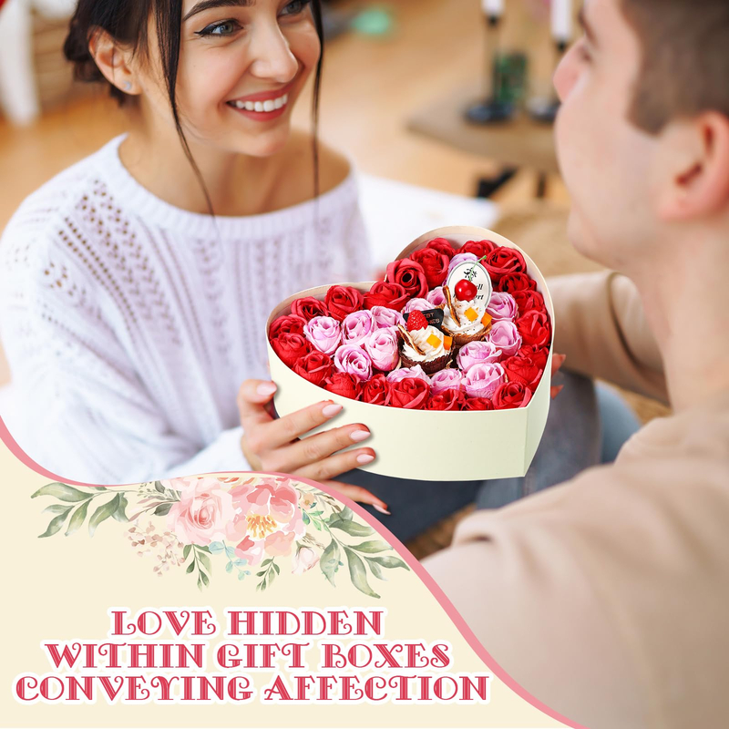 Wholesale Double Open Gift Packaging Box Valentine Day Heart Shaped Packaging Chocolate Flower Gift Boxes
