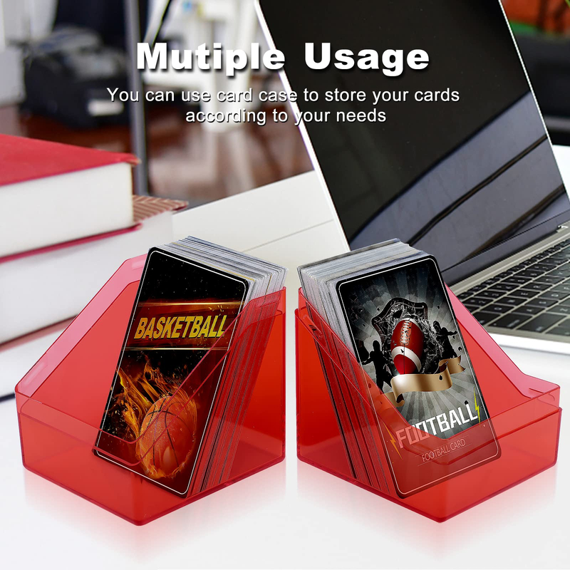 Custom Logo Design Color Clear Acrylic Card Storage Box Card Deck Cases Boxes Fit For Yugioh Sport MTG Trading Cards