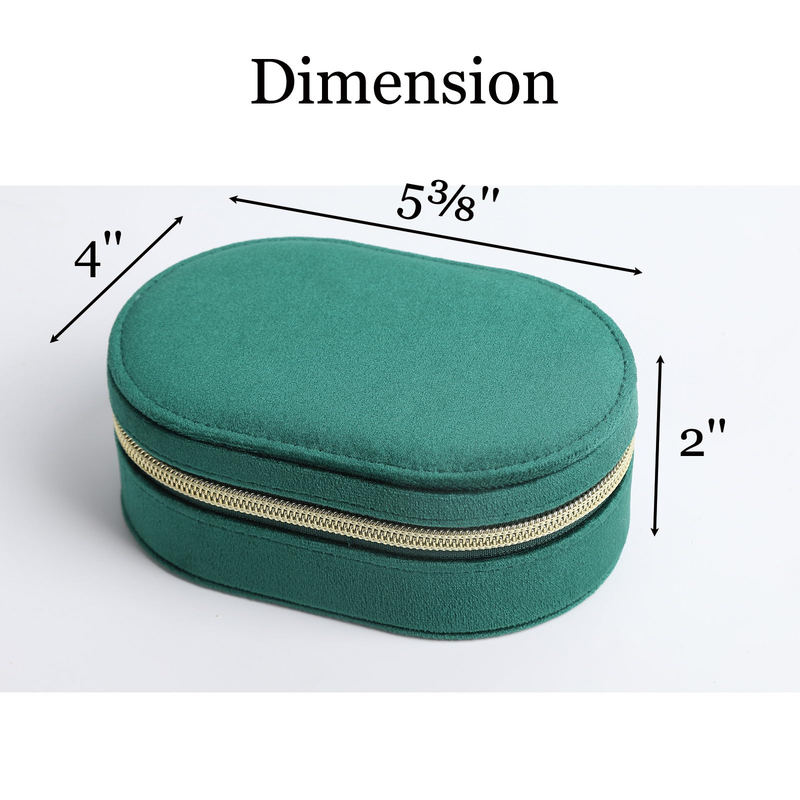 Women PU Leather Small Travel Jewelry Box Oval Shape Simple Storage Case For Rings Earrings Necklace Gift