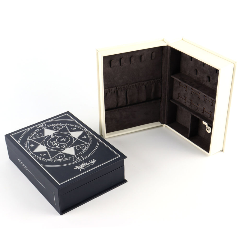 Wholesale Price Jewelry Paper Display Storage Packaging Gift Box Mirror Luxury Velvet Insert Jewelry Organizer Case Storage Box
