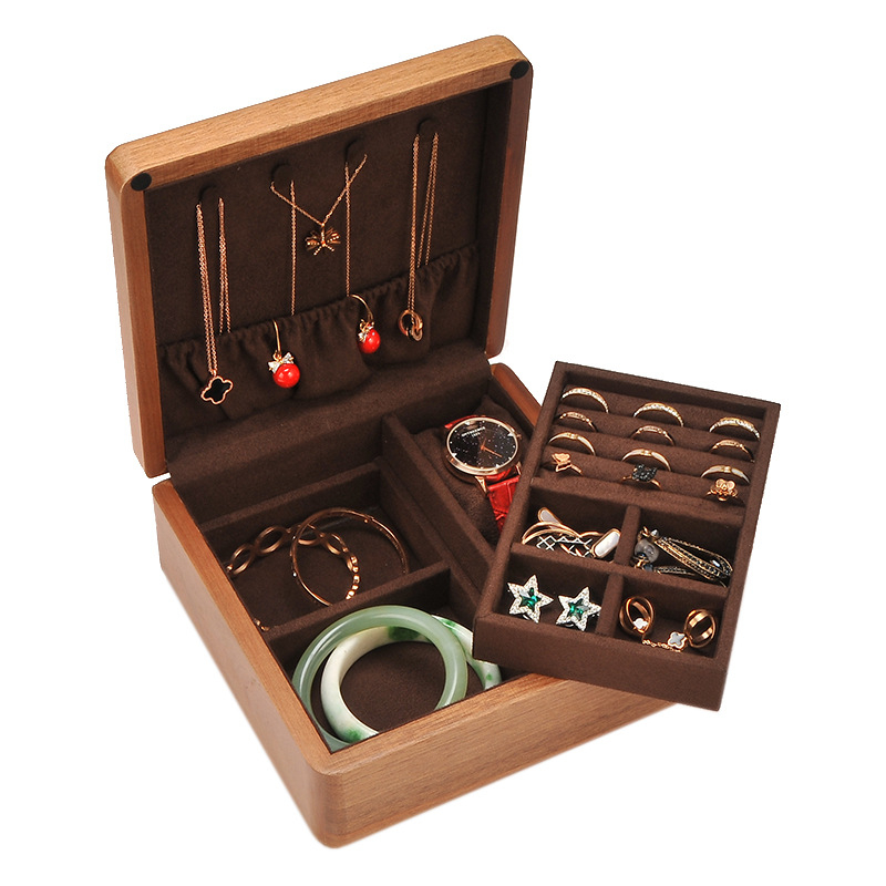 Custom Watch Strap Packaging Box Luxury Wooden Box Jewellery Ear Ring Package Storage Case Watch Box