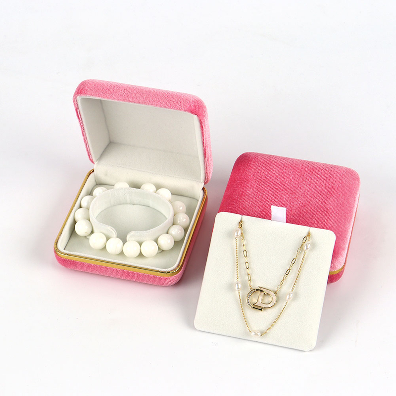 Wholesale Luxury Jewelry Packaging Box Ring Bracelet Necklace Earrings Packaging Boxes Custom Velvet Jewelry Box For Jewelry