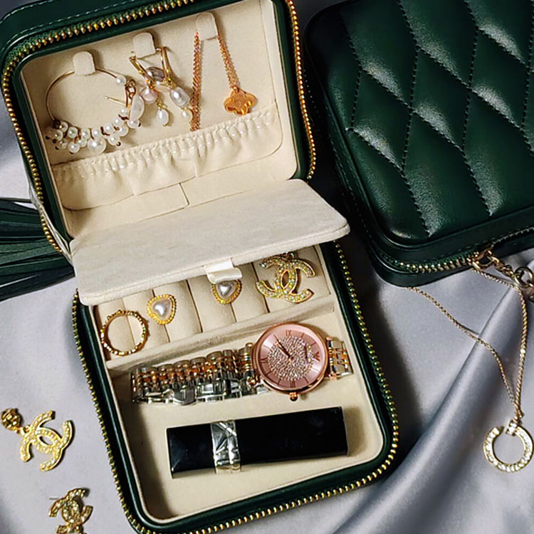 Custom High Quality PU Leather Jewelry Storage Box Jewelry Box Jewelry Organizer Luxury Portable Case