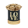 Custom new design round printing "love" flower box,rounded rose box with lid