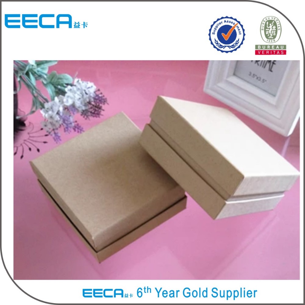 square handmade recycled kraft paper gift boxes/storage cardboard boxes