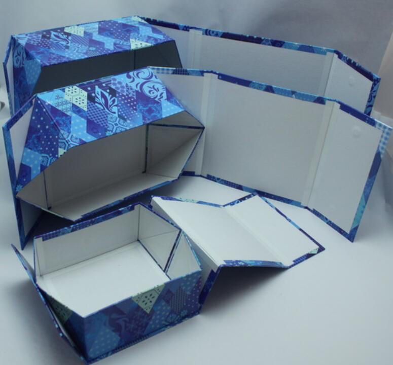 Blue Foldable gift box/Space-saving box/recycle box supplier in EECA
