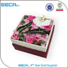 Luxury fancy square handmade gift packaging round flower hat box in EECA China