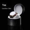 Custom Fashion Pu leather round watches boxes for men/women in EECA