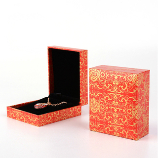 luxury gem necklace box/Square gift box/wedding gift box for jewel with lid made in EECA China