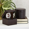 Custom Fashion Pu leather round watches boxes for men/women in EECA