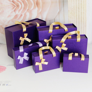 Purple Paper Drawer Gift Box/sliding Drawer Box/storage Handcraft Box Made in EECA Packaging China