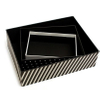 Pretty stripe rectangle gift box Handmade Custom Made Gift Packaging Paper Boxes black and white dots and stripes box
