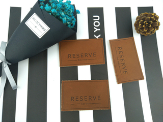 Fashion custom leather hang tag/leather label/leather tags for jeans design wholesale in EECA