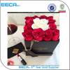 Luxury Fashion black large round flower hat box with gold hot stamping/waterproof flower box in EECA China