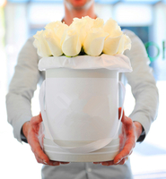 Event planning decoration white round box for flowers/flower box/wedding box/Cylindrical flower box in EECA Packaging