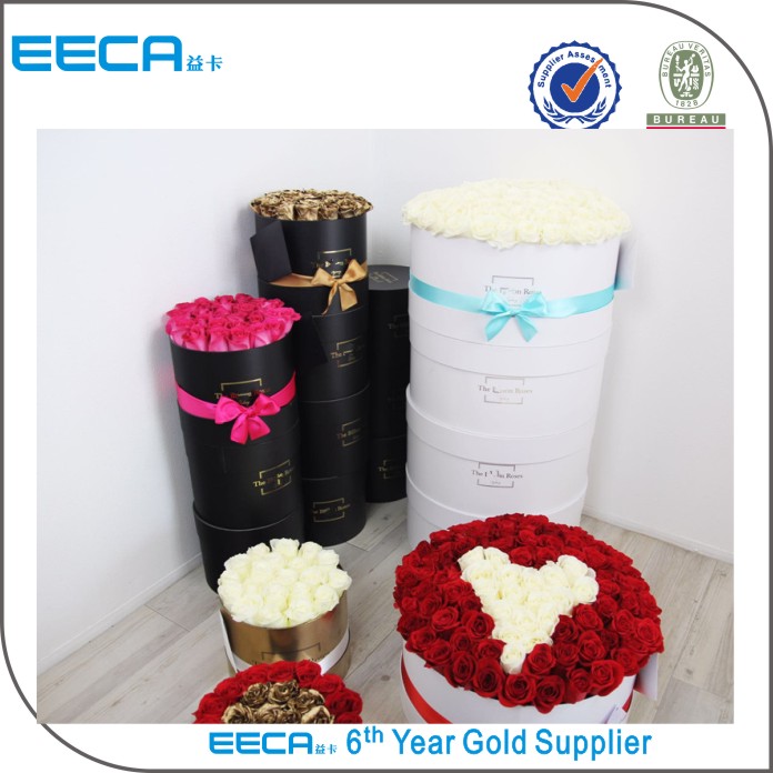 Floral Round Flower Box/packaging Box for Flowers/Cylindrical Flower Box/flower Box in EECA Packaging