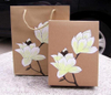 New Printed Brown Leather Gift Box Matte Glossy Brown Kraft Paper Gift Packaging Box