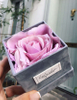 Small luxury square suede flower box velvet flower gift box supplier in EECA