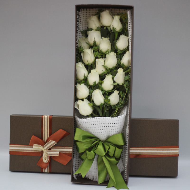 Waterproof Long Paper Box For Flower Rectanglular Flower gift packaging hat box flower bouquets packaging / flower box luxury made in China