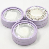 Custom circle jewelry box packaging for pearl necklace round jewel with ornaments in EECA