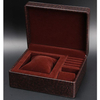 Custom watch box PU leather 2 blank watch storage with window to display in EECA