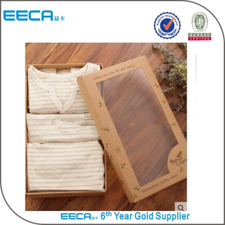 Recycle kraft paper box for baby clothes with window