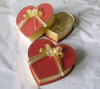 Handmade paper chocolate heart shape boxes packaging candy in EECA factory