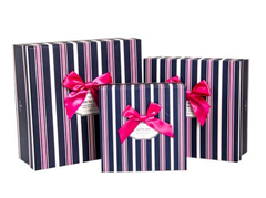 Square box stripes colorful paper garment paper box cardboard box for packaging cup/toy in Guangdong EECA