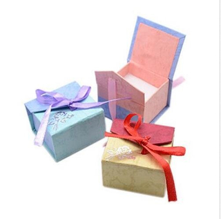 Custom Square Gift Box Bow Cardboard Jewelry Ring Earring Boxes/custom Magnetic Gift Box Perfume Box