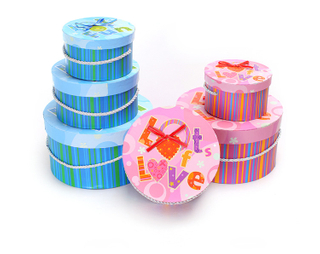 Blue and pink cardboard hat box/round cylindrical flower box/cowboy hat box hot sale in Packaging China
