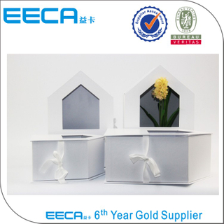 Hot sale house style paper packaging box/toy storage box design/white packaging box made in EECA China