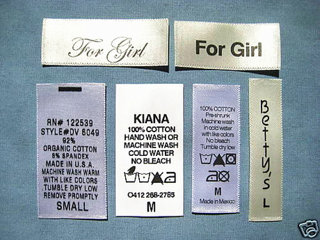 Oeko-Tex Standard 100 custom wash care labels for clothes in EECA China