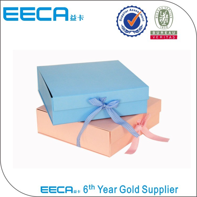 Foldable Boxes custom matte laminated magnetic cardboard paper box with clear window transparent window gift box in EECA Packaging China
