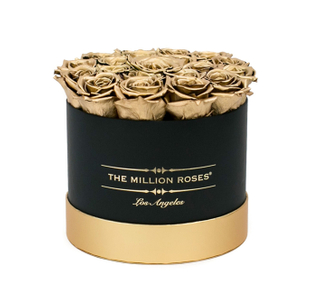 New Design Paper Luxury Gift Packaging Box Black Round Flower Shipping Box Flower Bouquet Box Round with Custom Logo Printed