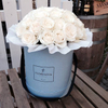 Fancy Luxury Paper Round Hat Flower Box Cylindrical Flower Box