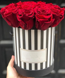 Custom black with white stripe flower gift packaging boxes,stripe rose box,stripe flower paper bags
