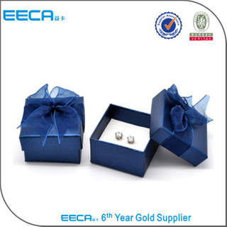 Square box/Jewellery accessories blue earring box/hand painted clear jewelry boxes wholesale