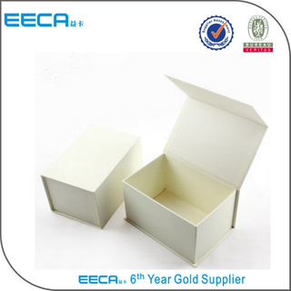 white handmade magnetic gift box /magnetic paper box/rectangular gift box Flip box made in china