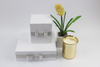 New design custom white paper storage box/square candle packaging box in EECA China