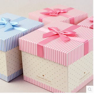 Butterfly ribbon square gift box handmade customized cosmetic gift paper box gift packaging box in china